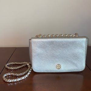 Tory Burch Logo Leather Cross Body Bag